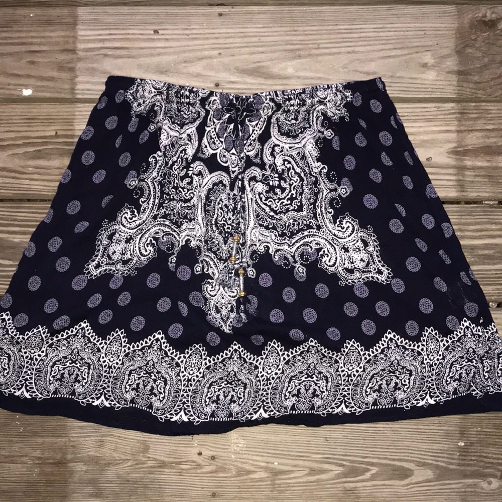 Boho drawstring skirt